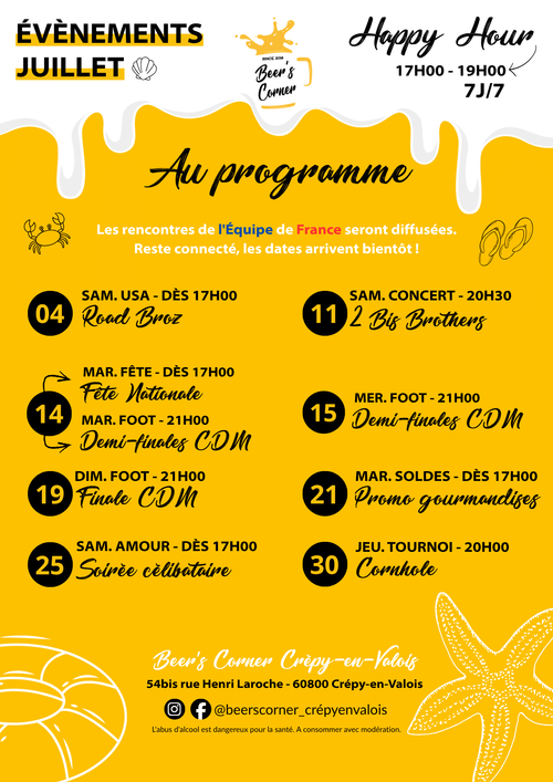 Évènements juillet