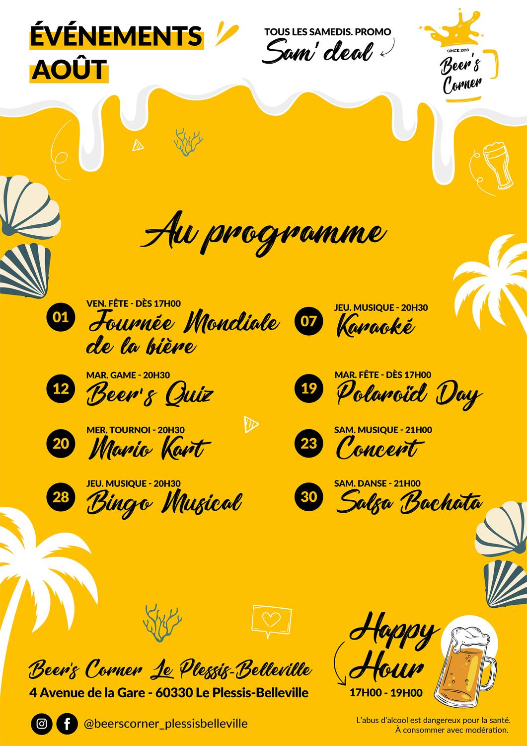 Événement Août Beer's Corner