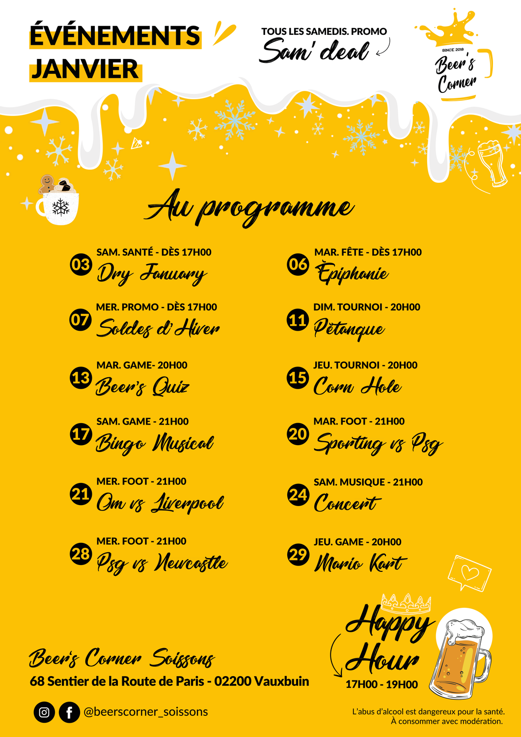 planning du mois Soissons