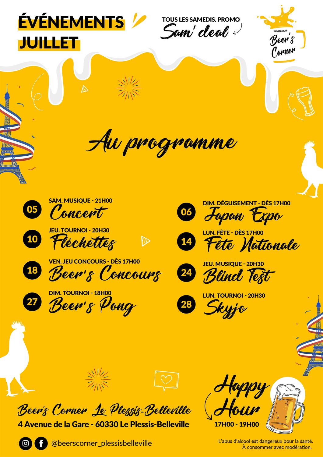 Événement Juillet Beer's Corner