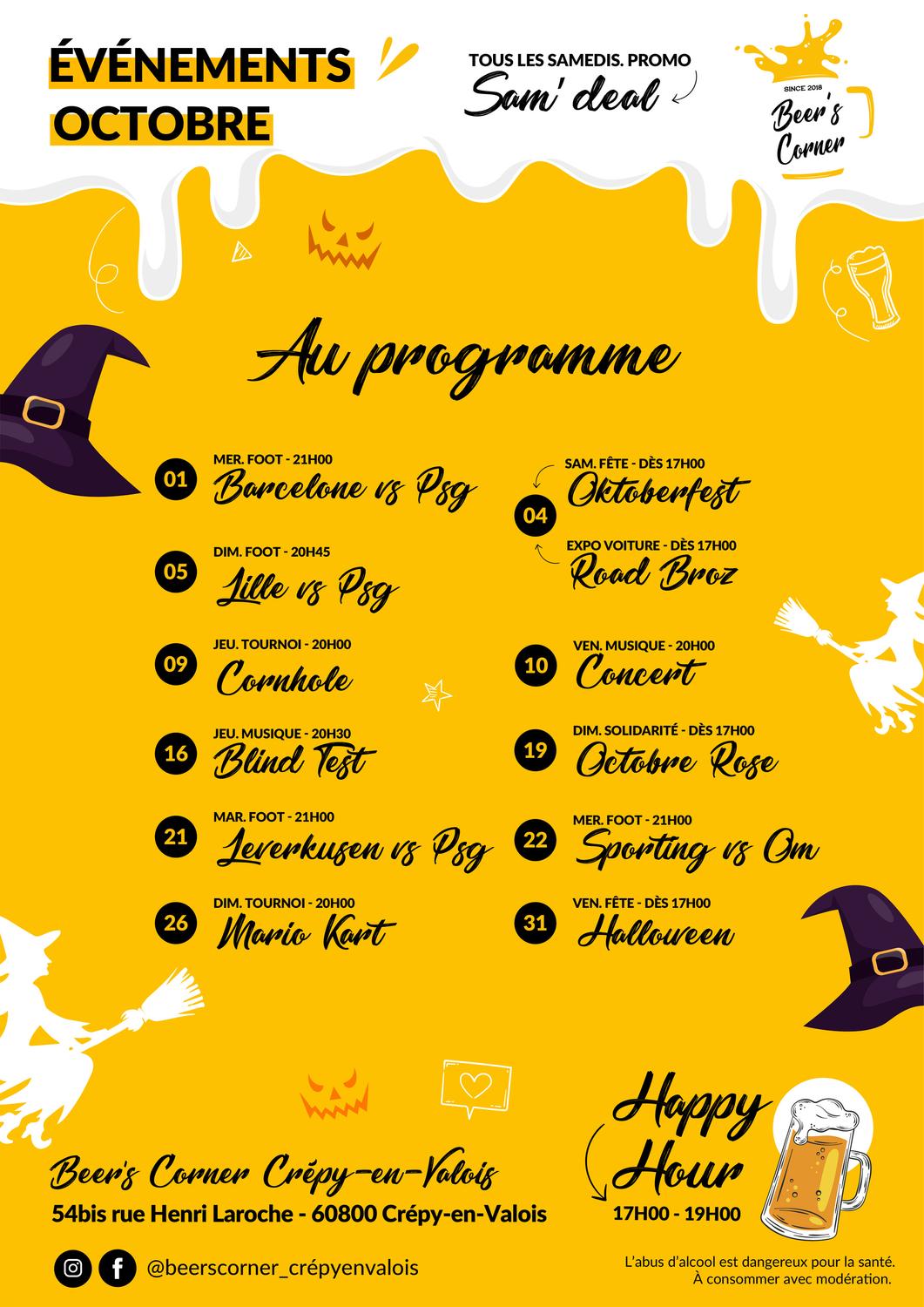 Événement Octobre Beer's Corner Crépy-en-Valois