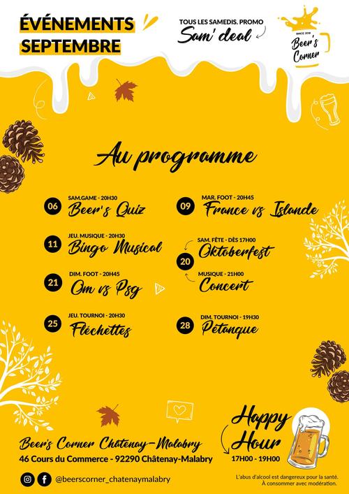 Évènements septembre