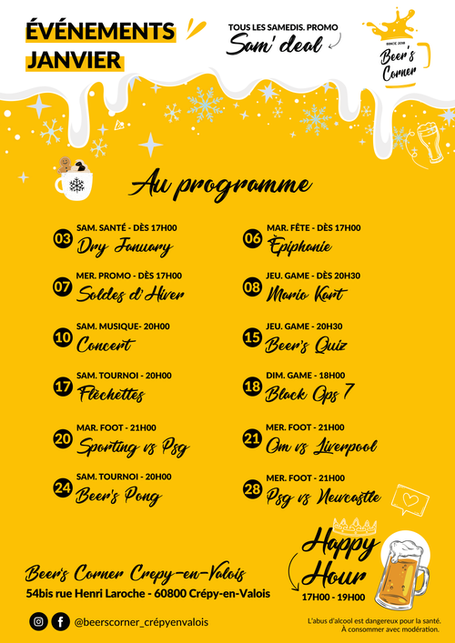 Évènements janvier