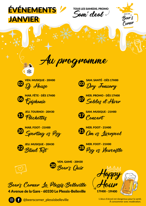 Évènements janvier