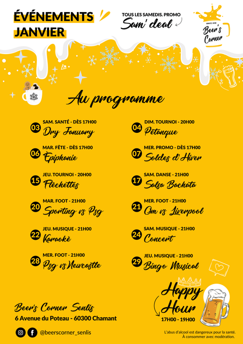 Évènements janvier