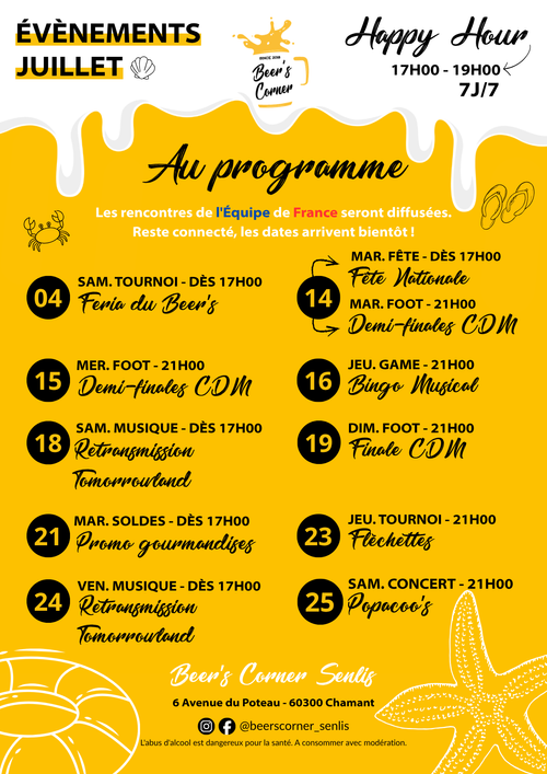 Évènements juillet