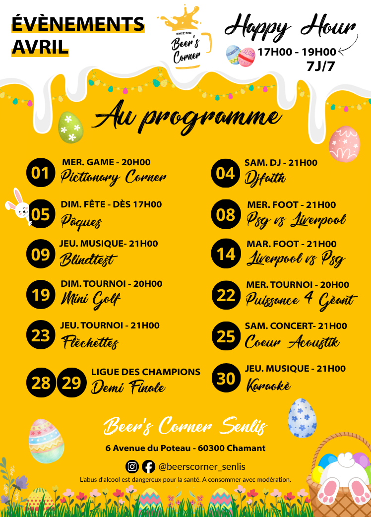 planning du mois Senlis