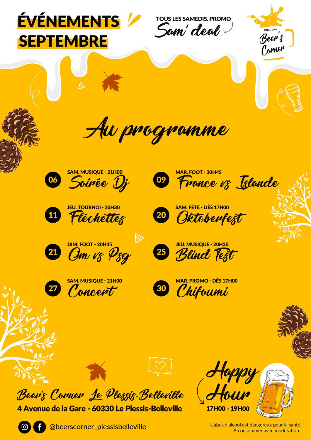 Événement Septembre Beer's Corner