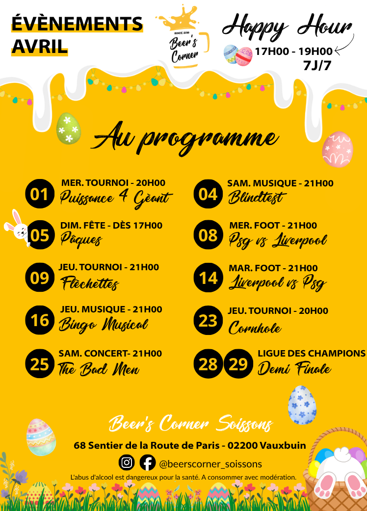 planning du mois Soissons