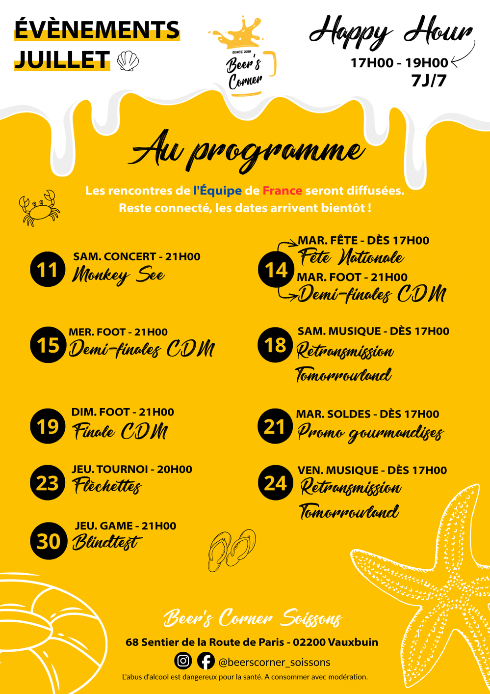 planning du mois Soissons